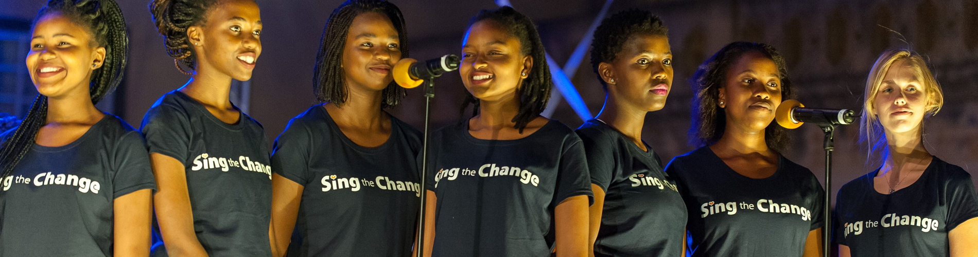 Sing the Change ladies on stage